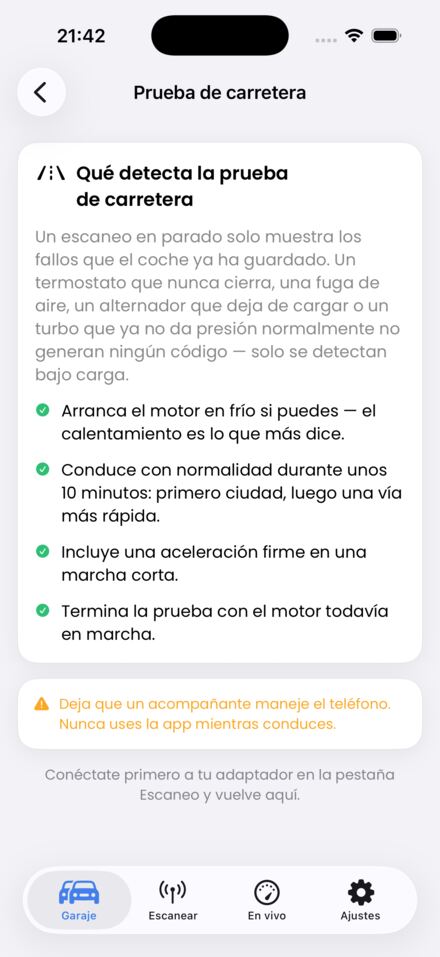 Prueba de ruta