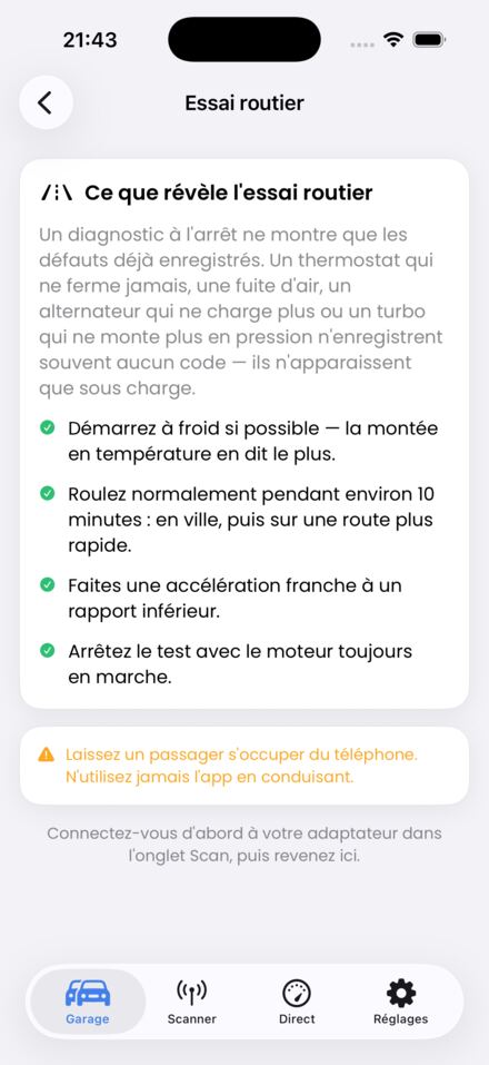 Essai routier