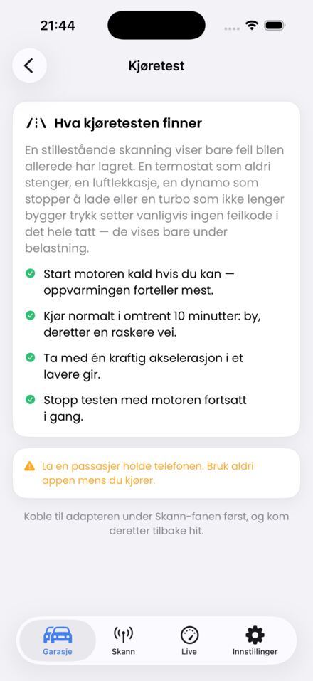 Kjøretest